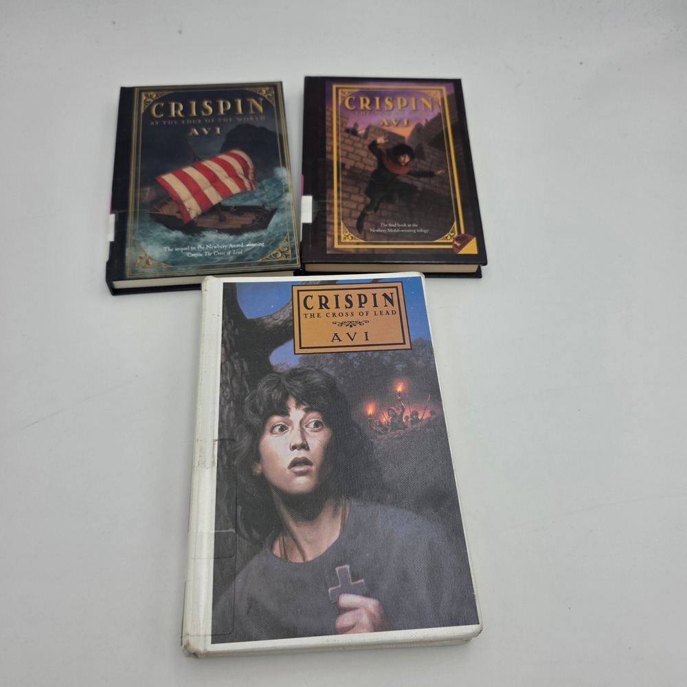 Avi Crispin Trilogy Book Set Cross of Lead Edge of the World End of Time 3 Books